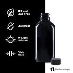 12 Pack of 4 oz Black UV Glass Bottles