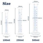 HUAOU 3pcs Plastic Graduated Cylinders Set