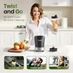 TOPZEE 1000W Personal Smoothie Blender with Travel Cups