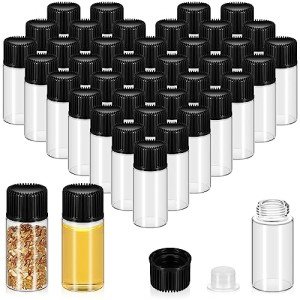 Lallisa 100 Clear Glass Vials with Screw Caps