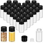 Lallisa 100 Clear Glass Vials with Screw Caps