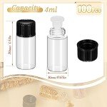 Lallisa 100 Clear Glass Vials with Screw Caps