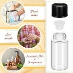Lallisa 100 Clear Glass Vials with Screw Caps