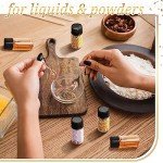 Lallisa 100 Clear Glass Vials with Screw Caps