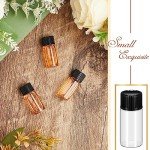 Lallisa 100 Clear Glass Vials with Screw Caps