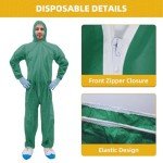 RAYGARD Colorful Disposable Hazmat Suit - Dark Green