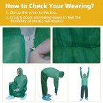 RAYGARD Colorful Disposable Hazmat Suit - Dark Green