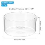 PATIKIL 250ml Borosilicate Glass Crystallizing Dishes