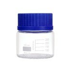 4 Pack 250ml Borosilicate Glass Lab Storage Bottles