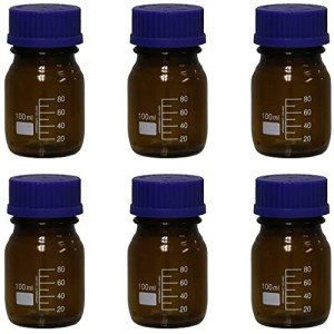 Karter Scientific 100ml Amber Glass Media Bottles