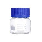 6 Pack 250 mL Wide Mouth Glass Lab Bottles