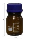 Karter Scientific 100ml Amber Glass Media Bottles