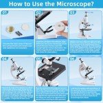 2000X LED Microscope Kit for Kids & Adults