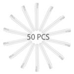 50pcs Clear Plastic Test Tubes with Caps