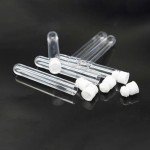 50pcs Clear Plastic Test Tubes with Caps