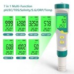 GISNPA 7-in-1 Digital pH and Water Quality Meter