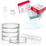 Sterile Petri Dishes and Microscope Slides Set
