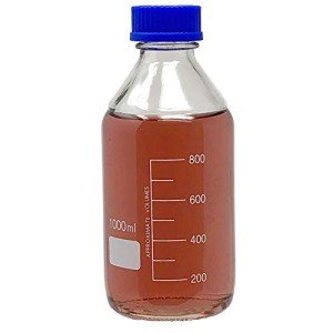 1000ml Glass Media Storage Bottle with GL45 Cap