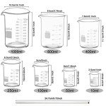 Glass Measuring Beaker Set - 10ml to 1000ml