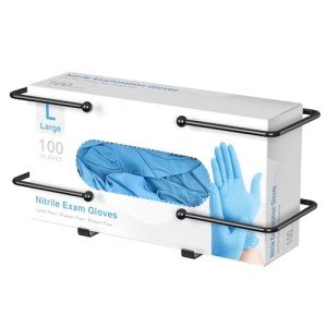 Wall Mount Glove Box Dispenser - Black Organizer