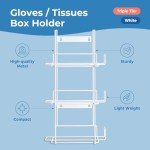 Wall-Mount Triple Glove Holder and Napkin Dispenser