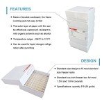 81-Place Waterproof Cardboard Freezer Box for Cryovials