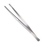 Serrated Bent Tweezers with Knurled Handles