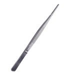Serrated Bent Tweezers with Knurled Handles