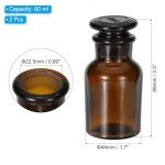 60ml Glass Wide Mouth Reagent Media Bottles, 2 Pcs