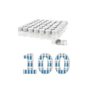 100-Pack 5ml Clear Glass Vials with Caps