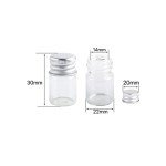 100-Pack 5ml Clear Glass Vials with Caps