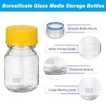 4 Pack Glass Storage Bottles, 100ml with Caps