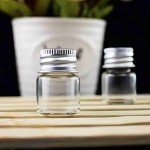 100-Pack 5ml Clear Glass Vials with Caps