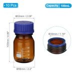 10 Pack of 100ml Borosilicate Glass Storage Bottles