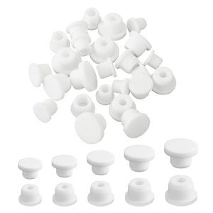 30 Pcs White Silicone Bottle Stopper Set