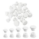 30 Pcs White Silicone Bottle Stopper Set