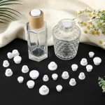 30 Pcs White Silicone Bottle Stopper Set