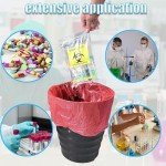 100 Red Biohazard Waste Bags for Medical Disposal
