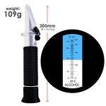 ATC Alcohol Refractometer for Homebrewing 0-80%