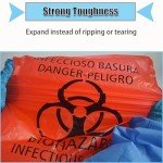 100 Red Biohazard Waste Bags for Medical Disposal
