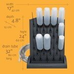 32-Pin Wall-Mounted Bottle Drying Rack