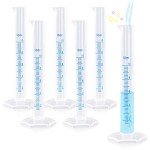 Kalevel 6-Pack 10ml Clear Measuring Cylinders