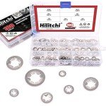 Hilitchi 180-Piece Stainless Steel Starlock Washers Kit
