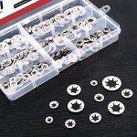 Hilitchi 180-Piece Stainless Steel Starlock Washers Kit