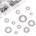 Hilitchi 180-Piece Stainless Steel Starlock Washers Kit