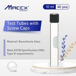 Glass Test Tubes with Bakelite Caps, 10ml, Pack of 40
