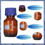 50ml Amber Reagent Glass Media Bottle with Cap