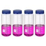 4 Pack 1000ml Borosilicate Glass Lab Bottles