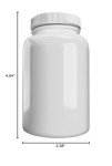 White Pill Bottles with Lids - 300 cc Capacity