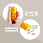 Juvale 50-Pack Orange Empty Pill Bottles with Caps